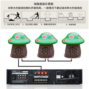 Outdoor Mushroom <b>Speaker</b> 30W Waterproof Garden Lawn <b>Speaker</b> For Park Landscape Decorative Stone <b>Speaker</b> <b>With</b> USB Interface - Product Image 4