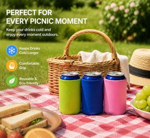 Customized Logo Neoprene Cooler Sleeve 12Oz Slim <b>Beer</b> Bottle 330Ml Insulated Beverage Holder for Can - Product Image 2