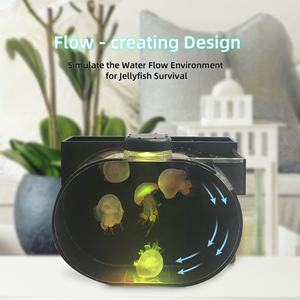 USMILEPET Best-seller Réservoir de méduses en plastique <span class=keywords><strong>Mini</strong></span> réservoir de méduses à usage spécial avec lumière LED pour l'observation des aquariums - Product Image 5