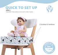 Chaise haute multifonctionnelle portable pour enfant avec harnais de sécurité et coussin rehausseur pour bébé
