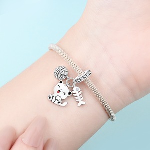Abalorios Colgantes de Animales de la Serie de Mascotas Adorables (Gatos y Perros) <span class=keywords><strong>S925</strong></span> <span class=keywords><strong>ALE</strong></span>, Accesorios de Joyería DIY para la Creación de Pulseras y Collares para Mujer - Product Image 2