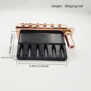 Guitare électrique ST 6 cordes, petit pont vibrato double verrouillage 10,5 mm, plaque flottante à deux points, selle en or rose - Product Image 3