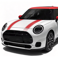 Kit de Calcomanías de Vinilo para Capó con Rayas de Carreras en Tonos Rojos Personalizadas, Gráfico de Matriz de Puntos en Degradado, Adhesivos Decorativos para Techo, Modelo XGS DECAL