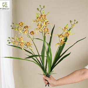 Alta qualità di stampa 3D artificiale vero tocco orchidea lattice <span class=keywords><strong>Aspidistra</strong></span> Cymbidium per la decorazione della casa di nozze - Product Image 4