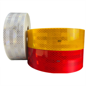 Rouleau de vinyle adhésif réfléchissant de qualité diamant de 2 pouces, autocollant réflecteur ECE104R, bande réfléchissante de sécurité pour camion, pour véhicule - Product Image 1