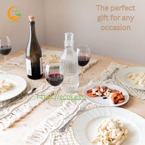 Customize Handmade Macrame <b>Placemat</b> Woven Boho Design Dining Table Kitchen Wedding Bohemian Cheap Price from Vietnam - Product Image 3
