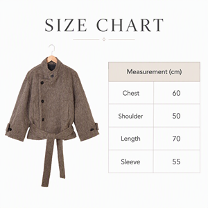Abrigo <span class=keywords><strong>de</strong></span> Invierno Reversible para Mujer, 100% Lana, Cálido, Grueso, Asimétrico, con Cinturón, Manga Campana y Cuello Alto - Product Image 5