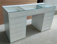 Coiffeuse Moderne Blanche avec Miroir et Tiroirs, Offre Spéciale d'Usines de Meubles pour Chambre en Bois