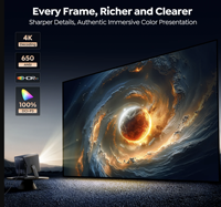 Nouveau projecteur vidéo portable Vidda OS certifié Netflix 2026, mini projecteur LED LCD Full HD 1080P pour home cinéma, 5000+ lumens, compatible 3D