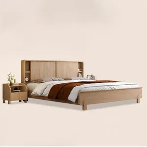 Nordic Style Bed Room Furniture Solid OAK Wood Bed With All Size Bed Frame Bedroom Set