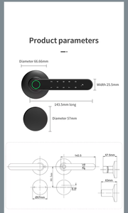 Tuya APP Cerradura de puerta inteligente Seguridad Control de acceso al hogar Teclado Cerradura de manija de puerta eléctrica <span class=keywords><strong>barata</strong></span> - Product Image 5