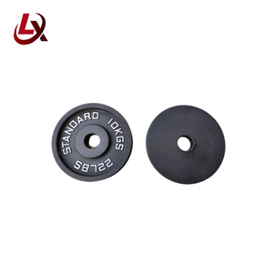 بيع بالجملة أوزان حرة 20 من الحديد الزهر الاحترافي شعار مخصص تشمل ألواح وزن حديد بعلامة رطل/كجم لرفع الأثقال - Product Image 6