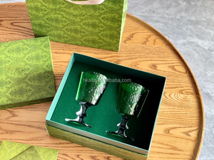 Ensemble de verres à vin en cristal à long pied vintage, lavables au lave-vaisselle et écologiques, coffret cadeau de retraite - Product Image 2