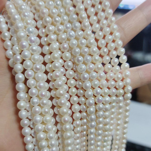 Perlas de Agua Dulce Naturales de 5-6 mm, Color Blanco Rosado, Casi Perfectas, Hechas a Mano en Zhuji, para Manualidades y Creatividad - Product Image 2