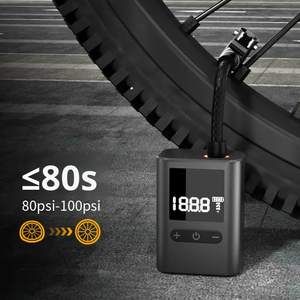 Mini gonfleur de pneu de <span class=keywords><strong>v</strong></span>élo sans fil mini portable 100psi type-c batterie rechargeable mini pompe à air pour <span class=keywords><strong>v</strong></span>élo tout-terrain ou balles - Product Image 1