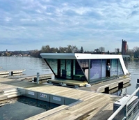 Nouveau Bateau-Maison Flottant Amovible de 12m, 2 Chambres, Type Hôtel avec Climatisation et Bar, MP3 et Canapés – Idéal Airbnb