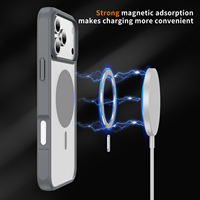 Coque de protection intégrale compatible avec iPhone 18 17 16 Pro Max, cadre bicolore, dos transparent, aimant intégré, prise en main confortable