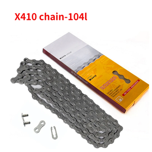 <span class=keywords><strong>Cadena</strong></span> de <span class=keywords><strong>Bicicleta</strong></span> de Acero con Alto Contenido de Carbono X410, Color Gris, Resistente al Óxido, <span class=keywords><strong>para</strong></span> <span class=keywords><strong>Bicicleta</strong></span> de Una Velocidad, Accesorios <span class=keywords><strong>para</strong></span> <span class=keywords><strong>Bicicleta</strong></span> Eléctrica, Longitud Ajustable <span class=keywords><strong>para</strong></span> Carretera - Product Image 4