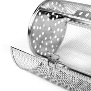 Tambour de rôtissoire en acier inoxydable avec grill sur <span class=keywords><strong>cage</strong></span> accessoire de cuisson en métal pour pièces de four à rôtir aux arachides séchées - Product Image 2