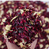 Pétalos de Rosa Secos Naturales de Alta Calidad, Confeti Biodegradable Ecológico y Colorido para Manualidades, Regreso a Clases, Bodas, Fiestas Nupciales, Zheng