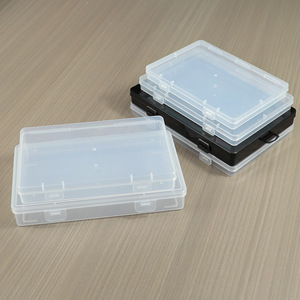 Rectangular Empty Plastic <b>Storage</b> <b>Box</b> With Flip Top For Office Desktop Organization Solid Color PP <b>Material</b> - Product Image 3