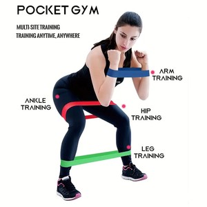 Bandes de Résistance en Boucle pour Hanches et Squats, Lot de 5 Pièces, pour Fitness, Amincissement, Remodelage, Traction et Entraînement Yoga - Product Image 3