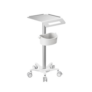5 Casters <strong>Medical</strong> Cart Rolling Hospital <strong>Trolley</strong> Mobile Patient Care Cart On Wheels For ECG Machine With Height Adjustable Basket