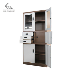Glass Door Steel <strong>Filing</strong> Cabinet <strong>Metal</strong> Storage 3 Drawers Multi-Functional Steel File Cabinet With Safe <strong>Box</strong> - Product Image 5