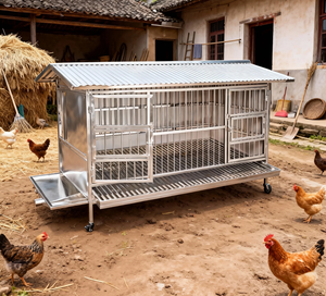 Cages à poulets d'élevage en acier inoxydable faciles à nettoyer, amovibles - Product Image 1