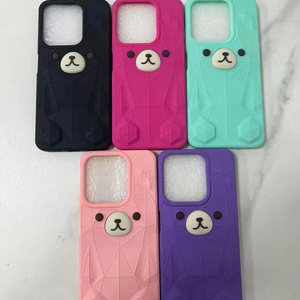 New Africa Dễ thương Gấu TPU Đồ chơi hình hiển thị trường hợp đối với Infinix Hot 8 9 trường hợp cô gái thiết kế - Product Image 3