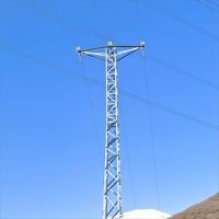 10m Selbsttragender Übertragungsstahlturm mit 4 Beinen, Winkelverteiler für 110kV-Stromübertragungsleitungen