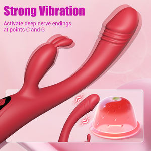 Potente Vibratore Rabbit con 9 Frequenze, Giocattolo Sessuale per Masturbazione Femminile, Stimolazione Clitoridea e Punto <span class=keywords><strong>G</strong></span>, Ricaricabile USB - Product Image 2