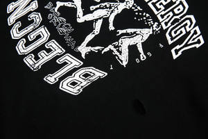 कस्टम स्ट्रीटवियर पुरुषों के लिए मुद्रित ओ गर्दन विंटेज टी डबल लेयर बॉक्सी फिट पुरुषों के लिए लंबी आस्तीन शर्ट - Product Image 5