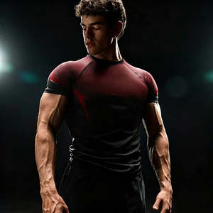 T-shirt <span class=keywords><strong>de</strong></span> compression pour <span class=keywords><strong>homme</strong></span>, coupe ajustée, sans coutures, séchage rapide, haut <span class=keywords><strong>de</strong></span> performance athlétique, respirant, vêtements <span class=keywords><strong>de</strong></span> <span class=keywords><strong>sport</strong></span> pour la <span class=keywords><strong>musculation</strong></span> - Product Image 4