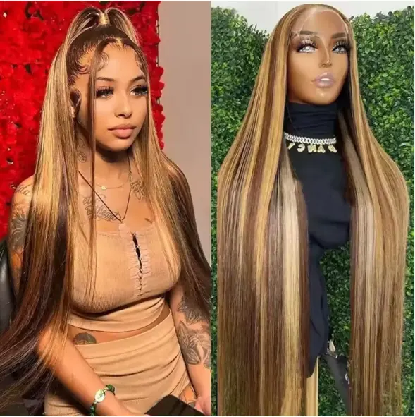 Peruca frontal de renda HD para mulheres, peruca de cabelo humano com renda completa e sem cola, com cutícula virgem alinhada, ideal para mulheres negras