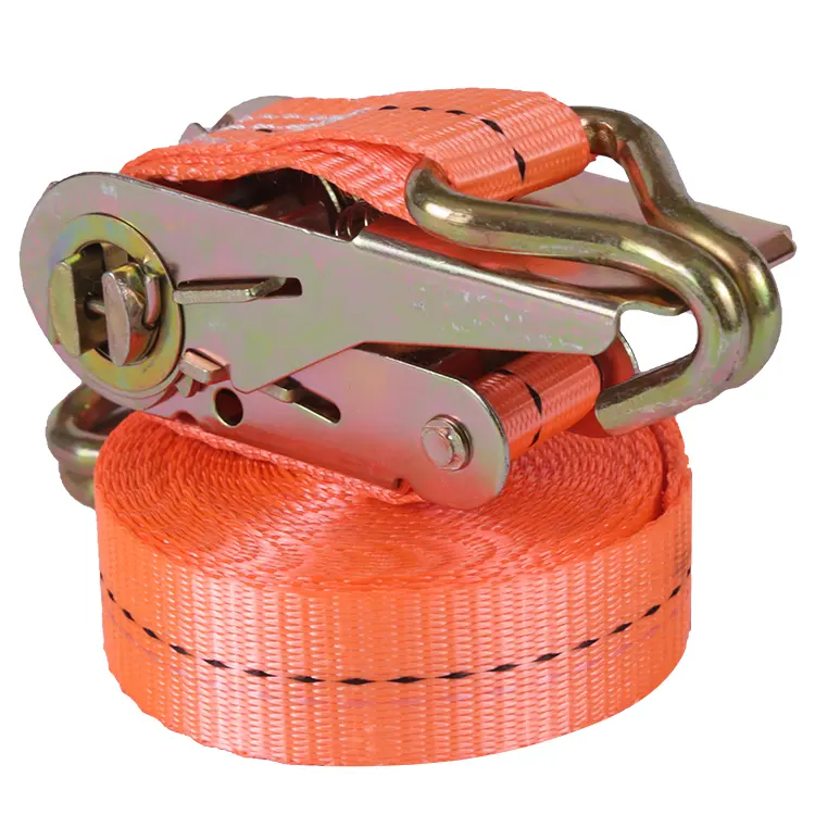 Penjualan langsung pabrik 35mm 1.5 inci tali bergigi searah dapat mengikat ke bawah tali pegangan lebar tali muatan Ratchet sabuk kargo dengan gesper