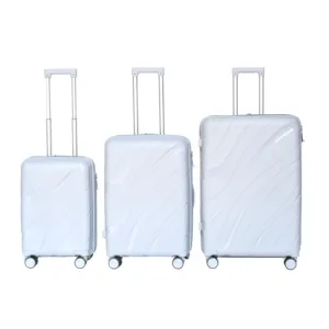 2024 20/24/28inch Customized Pp Luggage Set Lightweight Suitcase Long Distance Travel Zipper Hard Shell Trolley Case