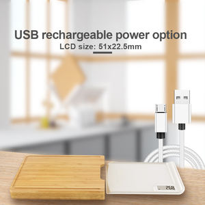 Holz Bambus Schneide brett Küchen waage Tara digitale Lebensmittel Waage - Product Image 5