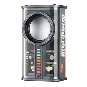 Enceinte Bluetooth sans fil transparente Mecha, enceintes Bluetooth portables avec lumière LED, appariement TWS sans fil pour fête, plage, caméra - Product Image 6