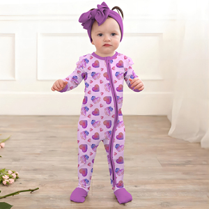 HONGBO Venta al por Mayor <span class=keywords><strong>de</strong></span> Pijamas <span class=keywords><strong>de</strong></span> Bambú con Estampado Personalizado, Mameluco Orgánico con Doble Cremallera para Bebés, <span class=keywords><strong>Ropa</strong></span> <span class=keywords><strong>de</strong></span> Bambú para Dormir - Product Image 6