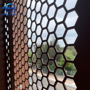 Grillage décoratif extérieur en acier inoxydable perforé galvanisé pour clôture de protection - Product Image 1