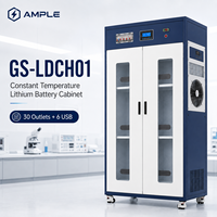 Gabinete de Carga y Almacenamiento de Baterías de Litio a Temperatura Constante, de Acero, con Doble Puerta, 30 Tomas de Corriente y 6 Puertos USB, para Laboratorio y Fábrica, B2B