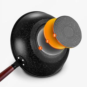 Wok de Cocina de Acero al Carbono de 30/32cm, Económico, Antiadherente, con Revestimiento de Mármol, para Freír, Panci Goreng, Kuali - Product Image 5