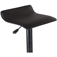 Chaise de comptoir Offre Spéciale courte sans dossier en cuir siège en polyuréthane tabouret de bar pivotant réglable en plastique avec repose-pieds