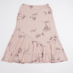 Jupe sirène vintage pour femme, taille basse, en mousseline de soie à imprimé floral, maille tricotée, moulante, décontractée et élégante, coupe queue de poisson - Product Image 2