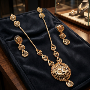Wholesale Fashion Necklaces Brass 14K 18K 24K Gold Filled Dubai Style Turkey Jewelry Set Traditional Turkish Design Jewelry Set - Product Image 1