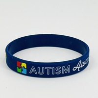 Bracelets en silicone personnalisés pour l'autisme en stock personnalisable logo texte cadeaux bracelets promotionnels bracelets publicitaires