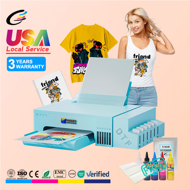 L8050 A4 Digital Inkjet Heat Transfer Tshirt Printing Machine DTF Printer for Clothes Fabric New Condition 1 Year Warranty