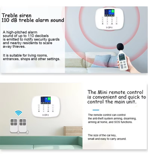 Système d'<span class=keywords><strong>alarme</strong></span> domestique WiFi 4G de 2,4 pouces, capteurs de porte/fenêtre, vidéo avec caméra, prévention des incendies et protection contre les cambriolages - Product Image 5