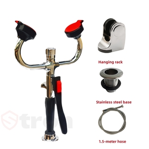 Équipement portable de lavage oculaire d'urgence à double port pour laboratoire (montage mural/de bureau) - Product Image 3